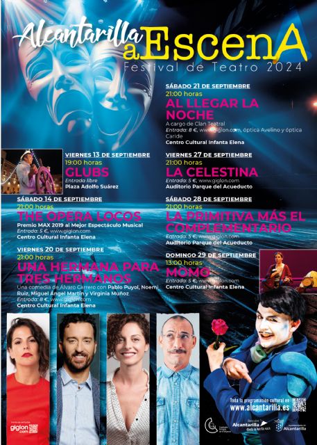 Siete espectáculos teatrales componen el festival de teatro Alcantarilla A Escena del 13 al 29 de septiembre